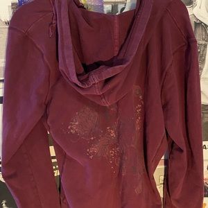 maroon/dark purple zip up